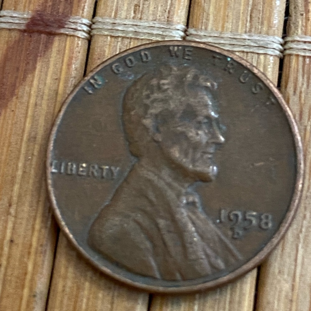 Vintage 1958 D Lincoln Wheat One Cent